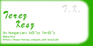 terez kesz business card